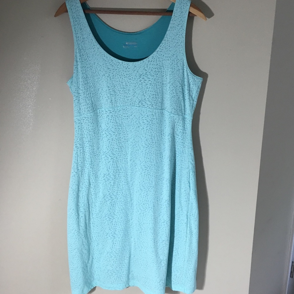 Columbia Cotton tank dress aqua/mint blue Med
